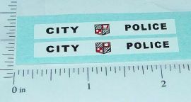 Pair Corgi City Police Van Sticker Set