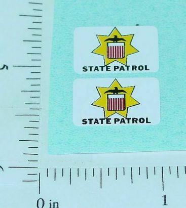 Pair Corgi #223 State Patrol Car Sticker Set Main Image