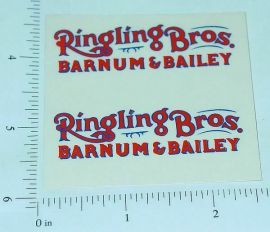 Pair Custom Ringling Bros Barnum & Bailey Stickers