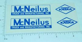 Pair Custom McNeilus Truck & Manufacturing Stickers