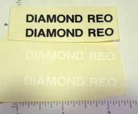 Custom Black & White Diamond REO Truck Stickers 2 Pair