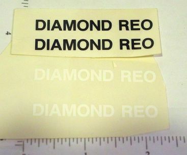 Custom Black & White Diamond REO Truck Stickers 2 Pair Main Image