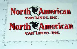 Pair Custom North American Van Lines Truck Stickers