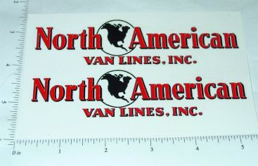 Pair Custom North American Van Lines Truck Stickers Main Image