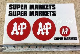 Custom A & P Super Markets Tonka/Smith Miller Semi Truck Sticker Set