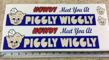 Pair Custom Piggly Wiggly Tonka/Smith Miller Semi Truck Sticker Set Main Image