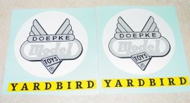 Pair Doepke Yardbird Ride On Train Car Sticker Set