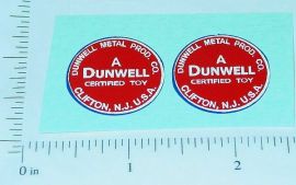 Pair Dunwell Trucks Round Door Logo Stickers
