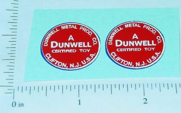 Pair Dunwell Trucks Round Door Logo Stickers Main Image