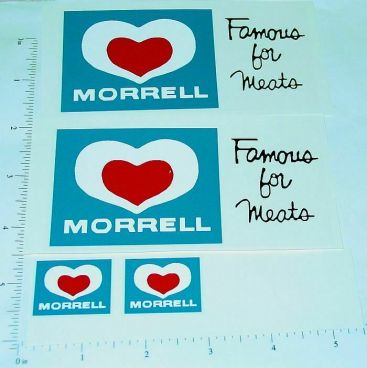 Dunwell Morrell Meats Semi Truck Sticker Set Pair Main Image