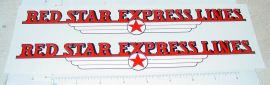 Pair Dunwell/Buckeye Red Star Lines Semi Sticker Set