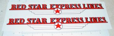 Pair Dunwell/Buckeye Red Star Lines Semi Sticker Set Main Image