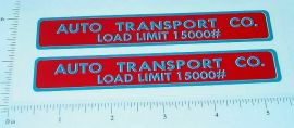 Pair Dunwell Auto Transport Semi Trailer Sticker Set