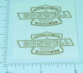 Pair Dunwell Fame Logo Replacement Door Stickers