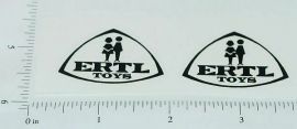 Pair Ertl IHC Fleetstar Black Logo Stickers ET-006B