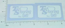 Pair Ertl Fleetstar White Touch Steering Sticker Set