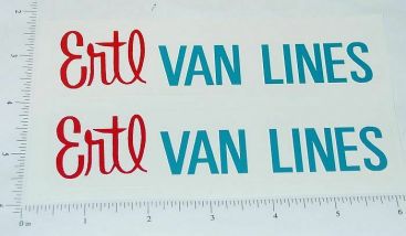 Pair Ertl Van Lines Box Van Truck Sticker Set Main Image