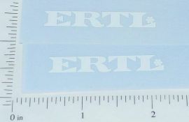 Pair Ertl Fleetstar Door White Text Logo Stickers ET-018W