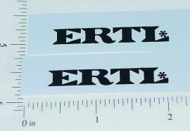 Pair Ertl Fleetstar Door Black Text Logo Stickers ET-018B