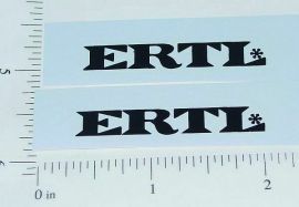 Pair Ertl Fleetstar Door Black Text Logo Stickers ET-018B