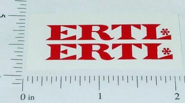 Pair Ertl International Fleetstar Red Logo Stickers ET-018R Main Image