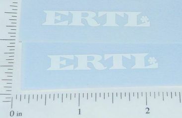 Pair Ertl Fleetstar Door White Text Logo Stickers ET-018W Main Image