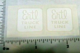 Pair Ertl Truck Lines White Replacement Stickers ET-022W