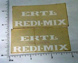 Pair OEM Ertl Redi-Mix Cement Mixer Truck Stickers