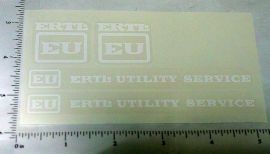 Ertl EU Utility Truck White Sticker Set