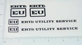 Ertl EU Utility Truck Black Sticker Set