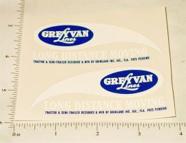Vintage Grimland Toy Semi Truck Replacement Sticker Pair