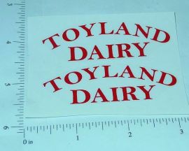 Pair Girard Toyland Dairy Tanker Sticker Set GI-001R