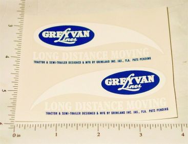 Vintage Grimland Toy Semi Truck Replacement Sticker Pair Main Image