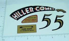 Hiller Comet Tether Car Replacement Sticker Set