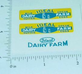 Ideal Dairy Farm Milk Delivery Van Sticker Set