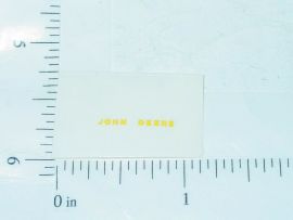 John Deere 5/8" x 1/16" Yellow Block Letter Sticker