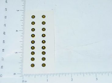 John Deere 1:16 Yellow Lettering w/Black Background Sticker Set Main Image John Deere 1:16 Yellow Lettering w/Black Background Sticker Set Main Image