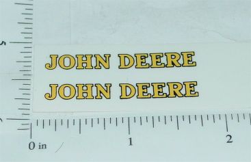 Pair John Deere Yellow/Black 1.75" Text Stickers Main Image Pair John Deere Yellow/Black 1.75" Text Stickers Main Image