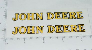 Pair John Deere Yellow/Black 4" Text Stickers Stickers Main Image Pair John Deere Yellow/Black 4" Text Stickers Stickers Main Image