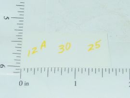 John Deere 12A 30 25 Combine Yellow Sticker Set