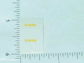 John Deere F145A Yellow Sticker Pair