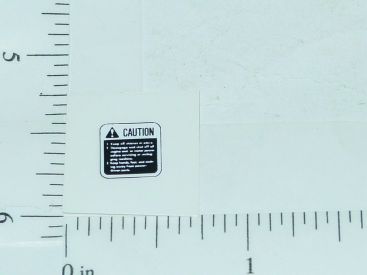 John Deere White/Black Caution Sticker Main Image