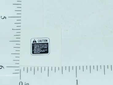 John Deere White/Black Caution Sticker Main Image John Deere White/Black Caution Sticker Main Image