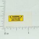 John Deere Yellow & Black Warning Sticker Main Image