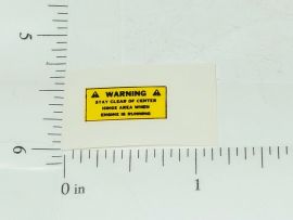 John Deere Yellow & Black Warning Sticker
