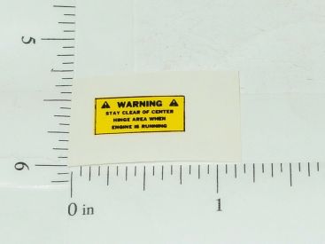 John Deere Yellow & Black Warning Sticker Main Image John Deere Yellow & Black Warning Sticker Main Image