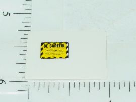 John Deere Yellow & Black Be Careful Sticker
