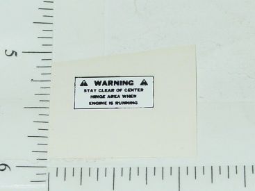 John Deere White & Black Warning Sticker Main Image John Deere White & Black Warning Sticker Main Image