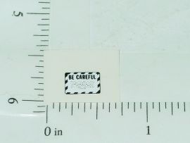 John Deere White & Black Be Careful Sticker