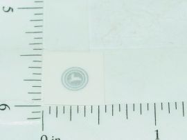 John Deere White & Silver Horn Button Sticker